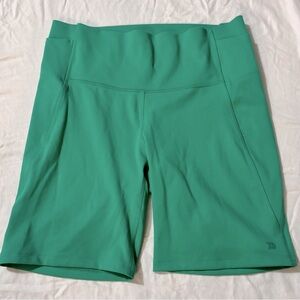 5” inseam Green Bike Shorts with Pockets